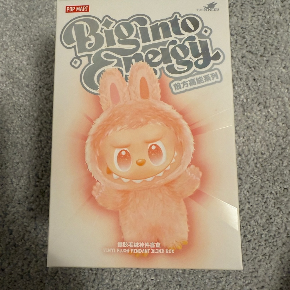 Pop Mart Big into Energy Labubu Plush Pendant-Confirmed Serenity NIB Sealed